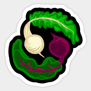 Yin Yang Vegetables "Turnip the Beet" Sticker